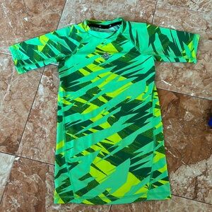 Adidas green  climalite rashguard kids sz M 10-12